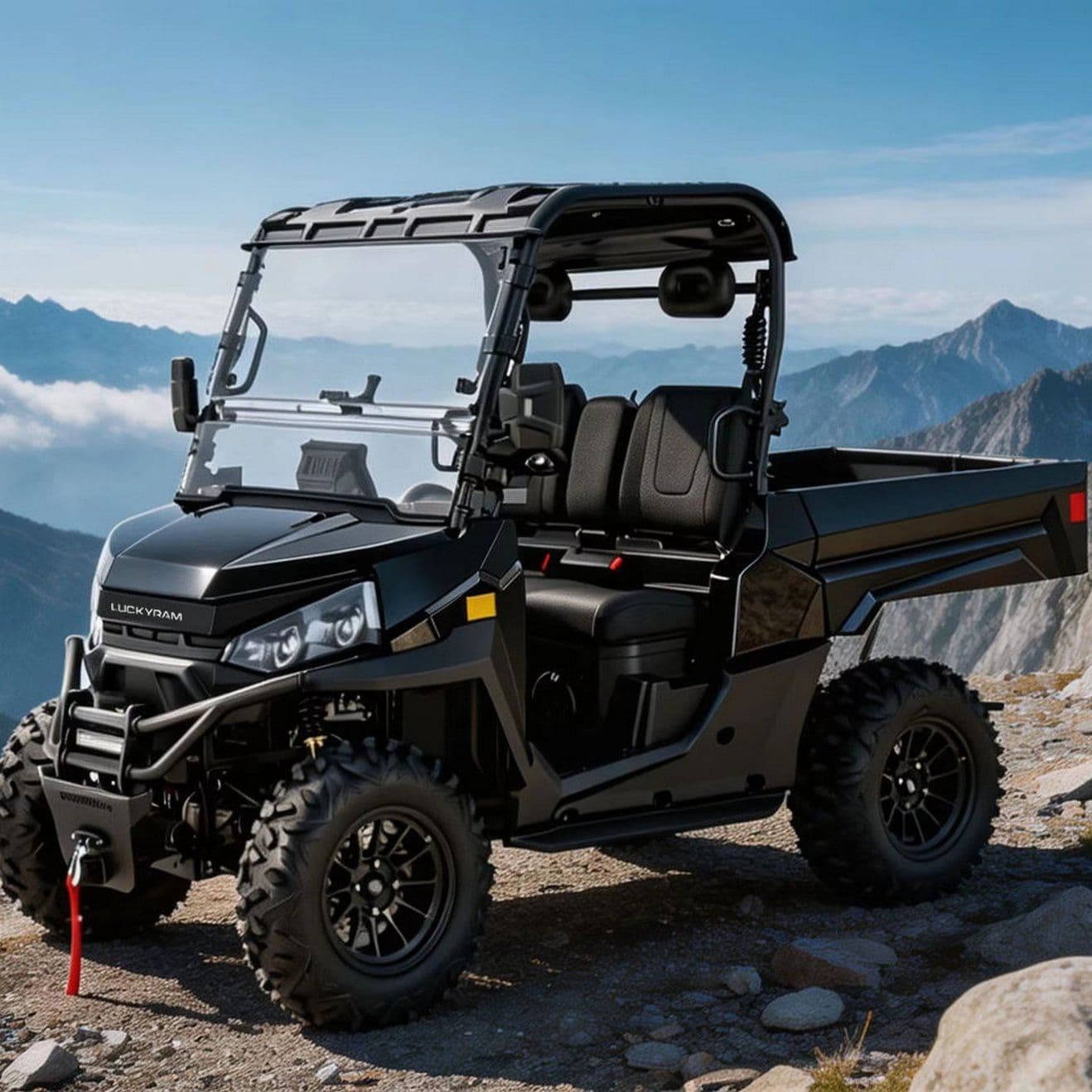 4WD elektromos UTV Farm Ranch 14 hüvelykes terepgumikhoz 350 kg billenőágy
