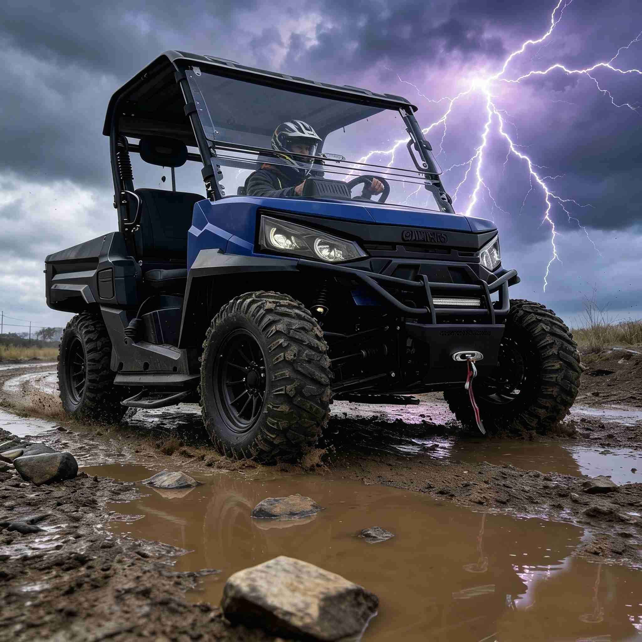 4WD Off Road UTV 73.6V 1000kg Vontatás 400A Vezérlő 150Ah