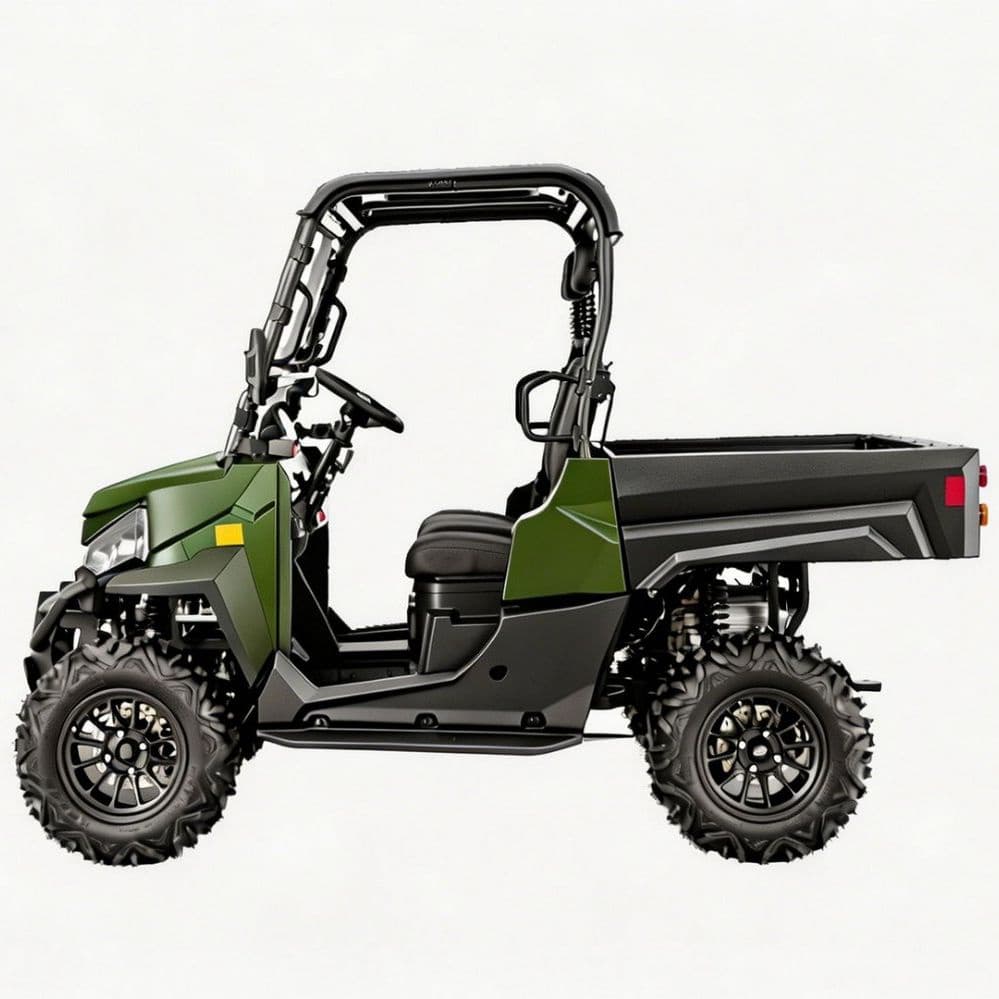 Testreszabható tartozékok 73,6 V elektromos UTV PKE kulcsnélküli 1000 kg vontatás 80-100 km hatótáv 4WD